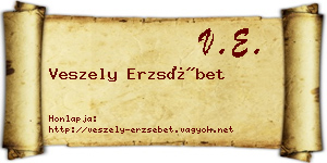 Veszely Erzsébet névjegykártya