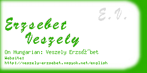 erzsebet veszely business card